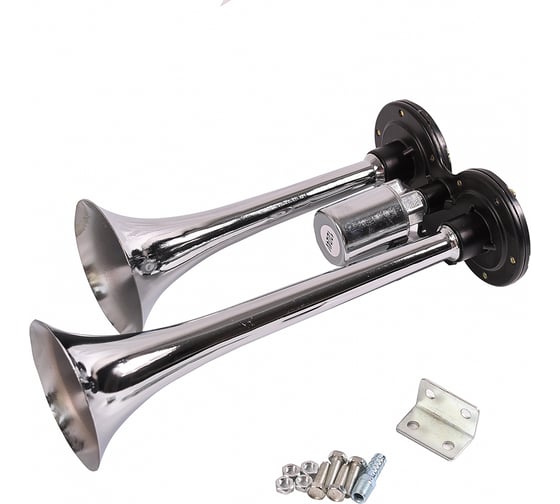 Изображение товара Сигнал двухрожковый Крал 2 х "KR" 12/24V (хром) 3248