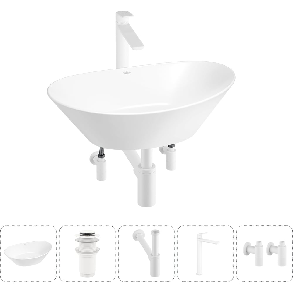 Изображение товара Набор Wellsee 5 в 1 Dulcet Tones с накладной раковиной