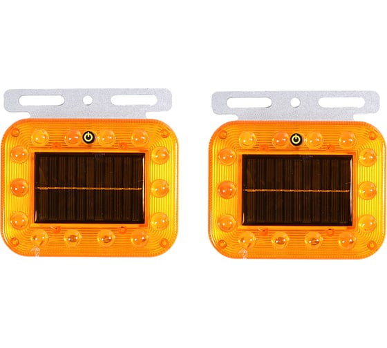 Изображение товара Маяк Крал на солнечной батарее мигалка желтый 118x54x114мм на кронштейне 6872