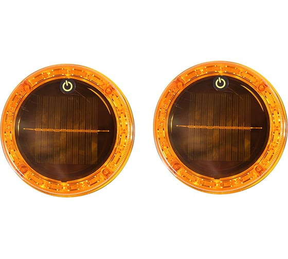 Изображение товара Маяк Крал на солнечной батарее мигалка желтый d=105 мм на магните 6874