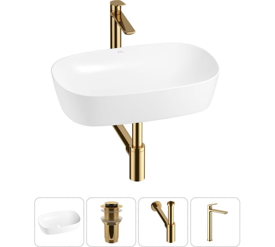 Изображение товара Набор Wellsee 4 в 1 Ground Breaking накладная раковина 61x39 см 20212359R