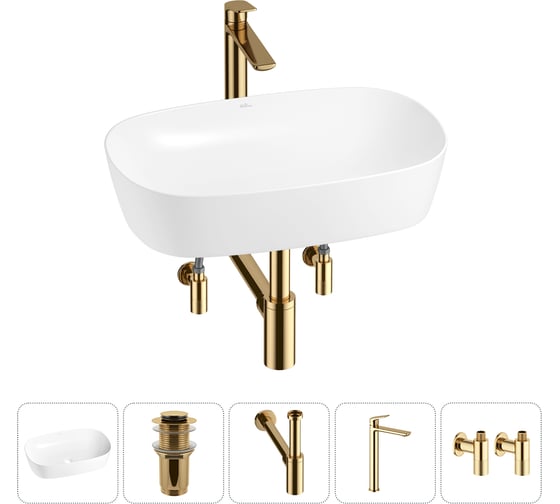 Изображение товара Набор Wellsee 5 в 1 Ground Breaking накладная раковина 61x39 см 20212363R