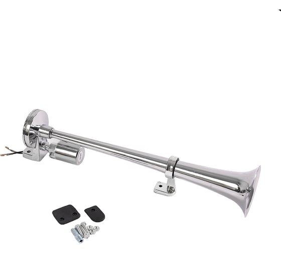 Изображение товара Сигнал однорожковый Крал 1x12/24V (хром) "KR" (450мм) 3668