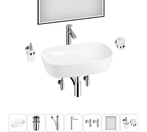 Изображение товара Набор Wellsee 7 в 1 Ground Breaking накладная раковина 61x39 см 20218617R