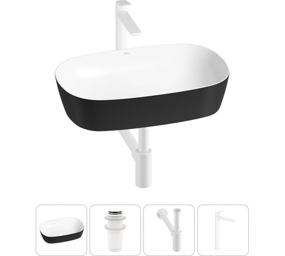 Изображение товара Набор Wellsee 4 в 1 Ground Breaking накладная раковина 61x39 см 20212385R