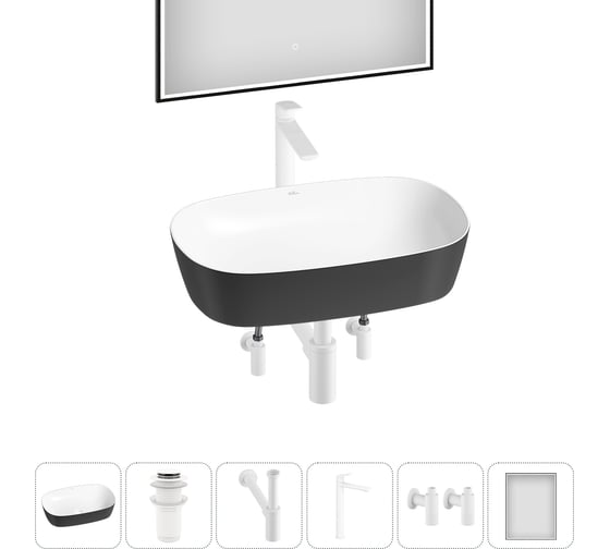 Изображение товара Набор Wellsee 6 в 1 Ground Breaking накладная раковина 50x39 см 20218609R