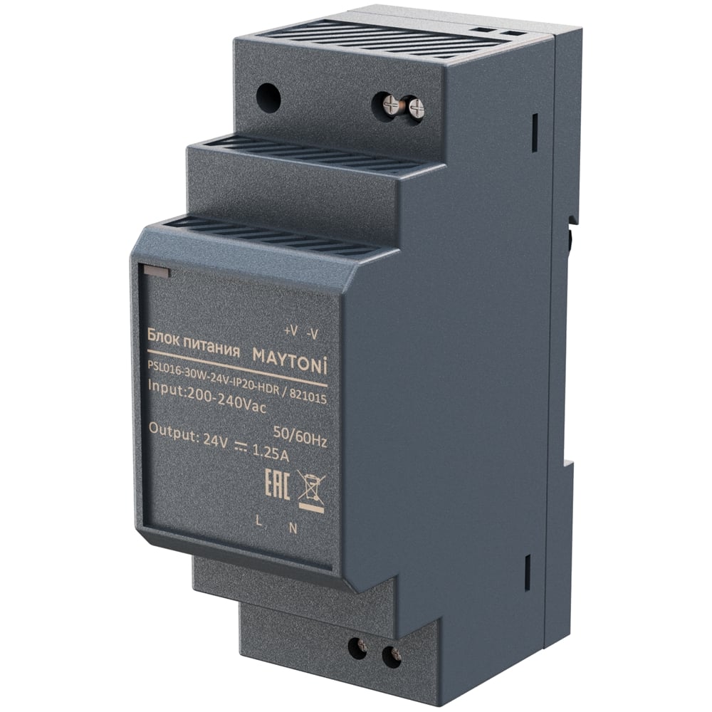 Изображение товара Блок питания Maytoni PSL016 24В, 30Вт, IP20, HDR 821015