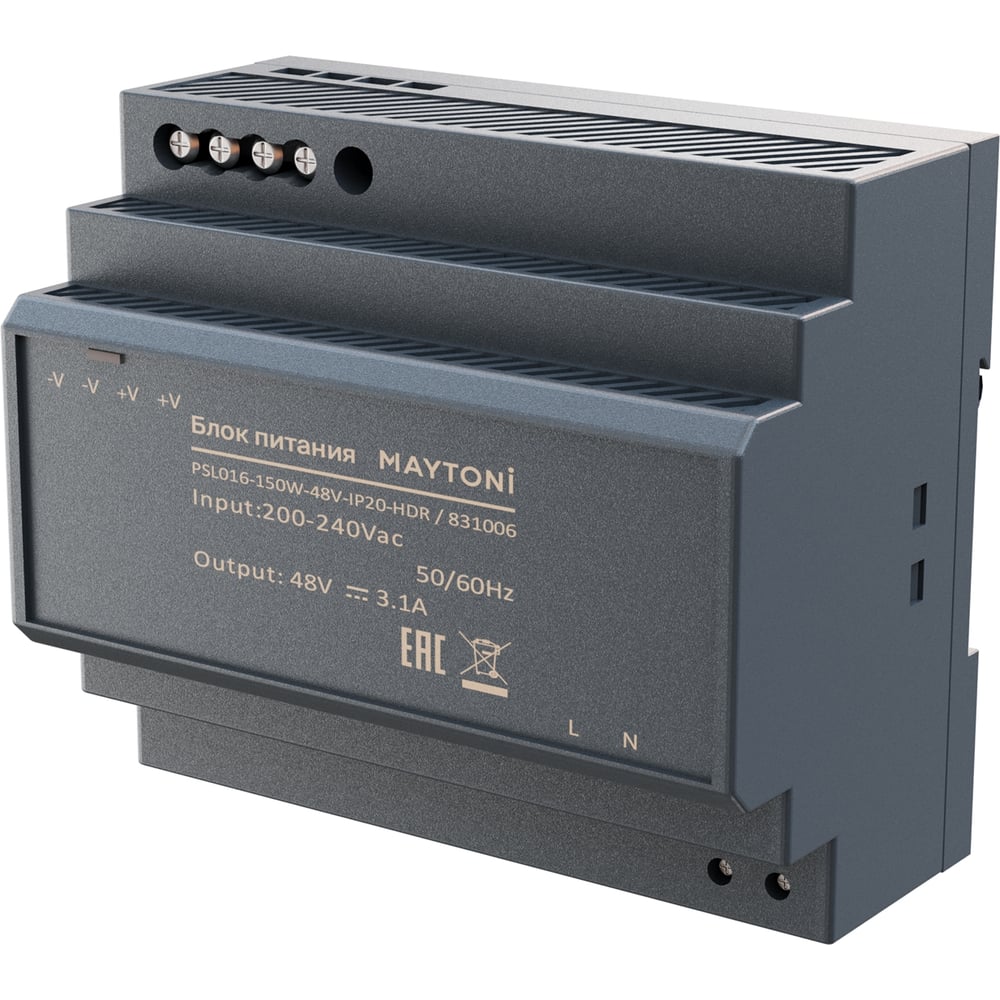 Изображение товара Блок питания Maytoni PSL016 48В, 150Вт, IP20, HDR 831006
