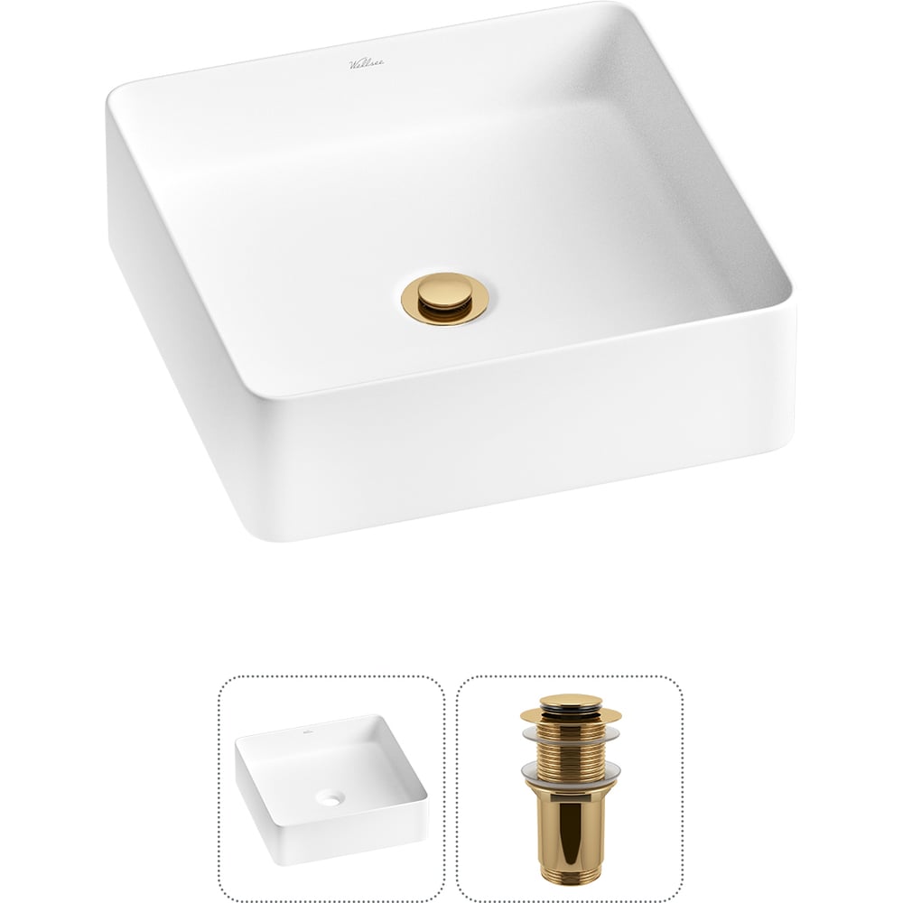 Изображение товара Накладная раковина Wellsee 2 в FreeDom 2.0 30x30 см