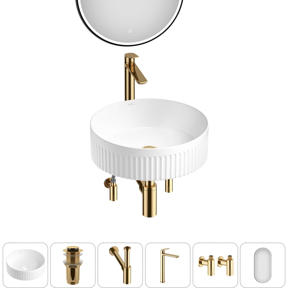 Изображение товара Акционный набор Wellsee 6 в Festive Fox 2.0 накладная раковина и смеситель