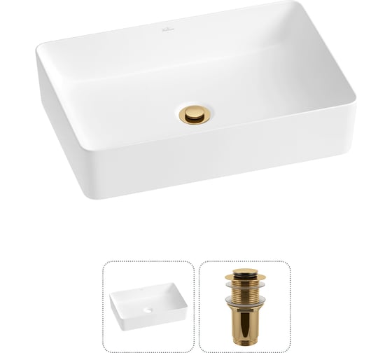 Изображение товара Акционный набор Wellsee 2 в FreeDom 2.0 накладная раковина 50x34 см 20214457R