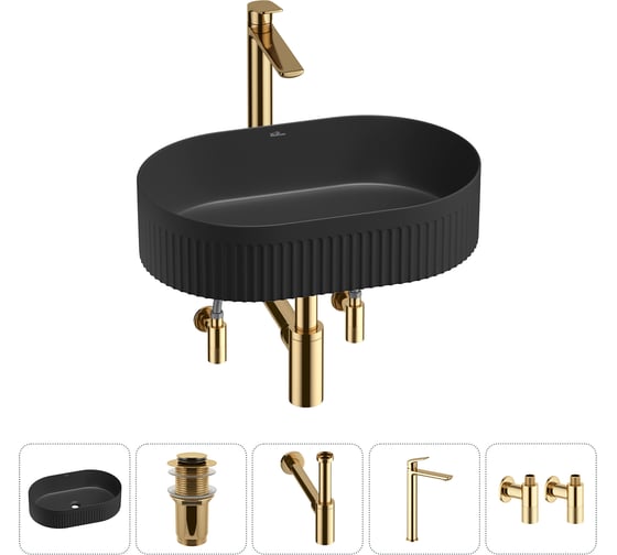 Изображение товара Акционный набор Wellsee 5 в Festive Fox 2.0 накладная раковина 50x32 см 20213777R