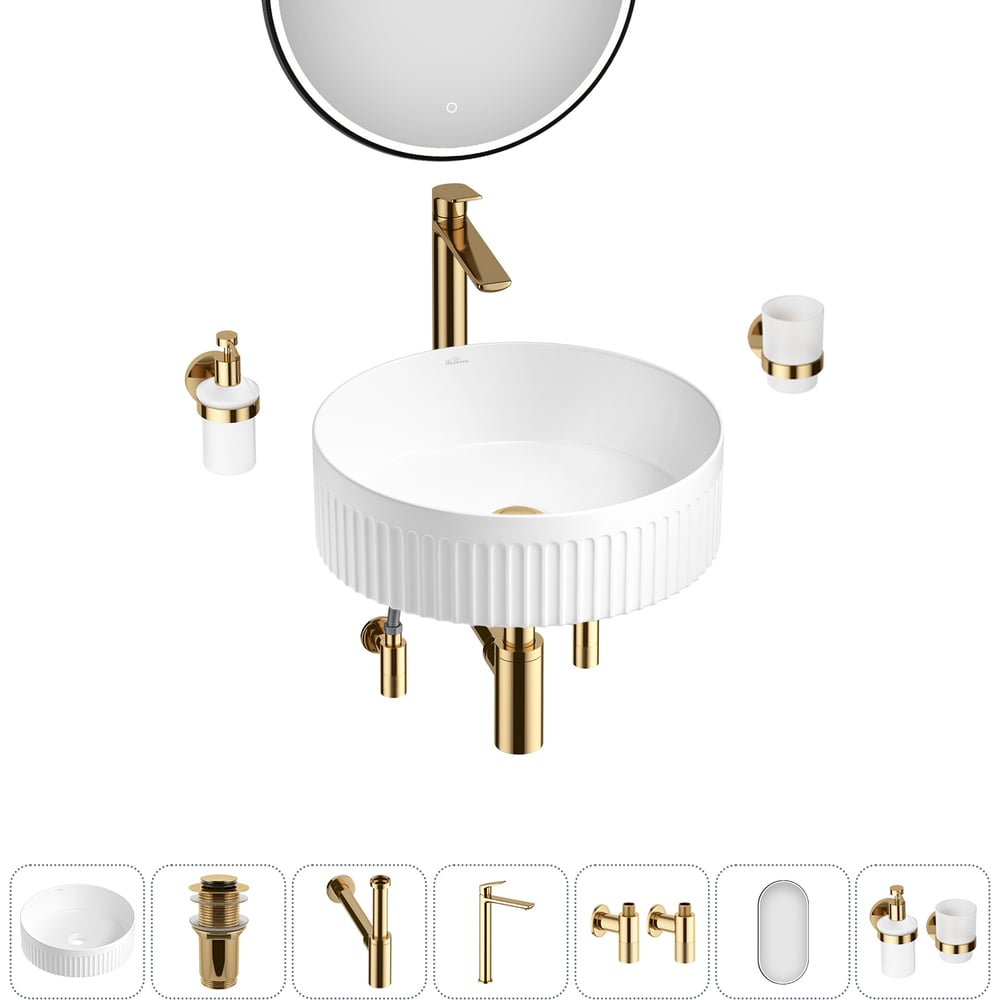 Изображение товара Акционный набор Wellsee 7 в Festive Fox 2.0 накладная раковина 36x36 см 20218017R