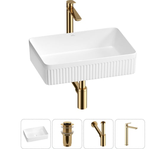 Изображение товара Акционный набор Wellsee 4 в Festive Fox 2.0 накладная раковина 50x35 см 20213524R