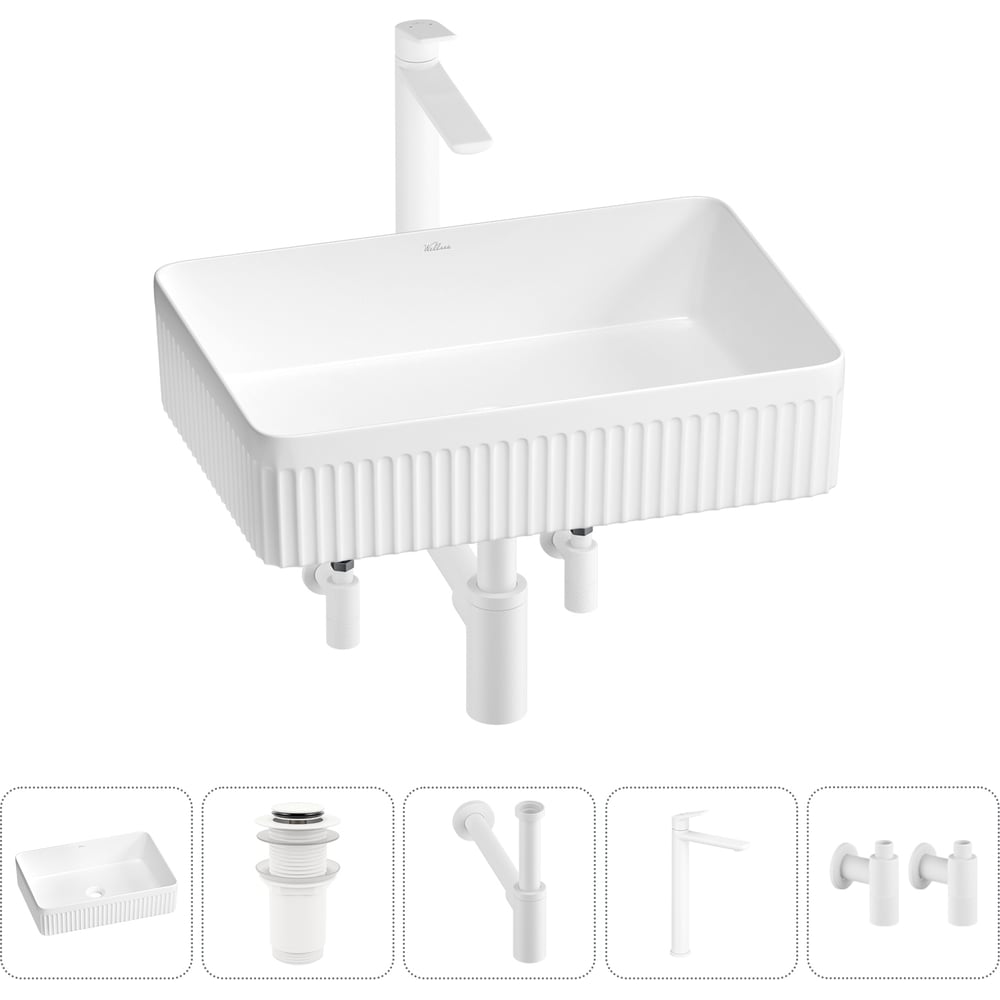 Изображение товара Акционный набор Wellsee 5 в Festive Fox 2.0 накладная раковина 50x35 см комплект