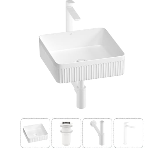 Изображение товара Акционный набор Wellsee 4 в Festive Fox 2.0 накладная раковина 40x40 см 20213509R