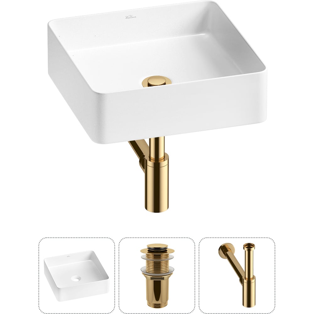 Изображение товара Акционная накладная раковина Wellsee FreeDom 2.0 30x30 см белая фарфор