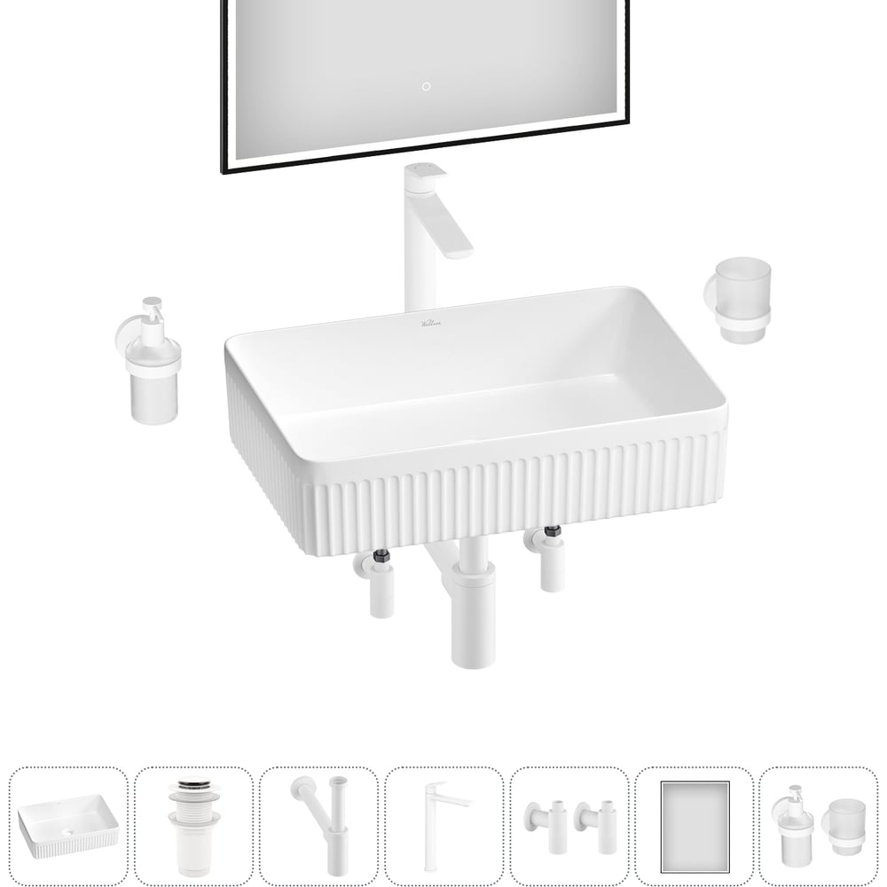 Изображение товара Акционный набор Wellsee 7 в Festive Fox 2.0 накладная раковина 50x36 см