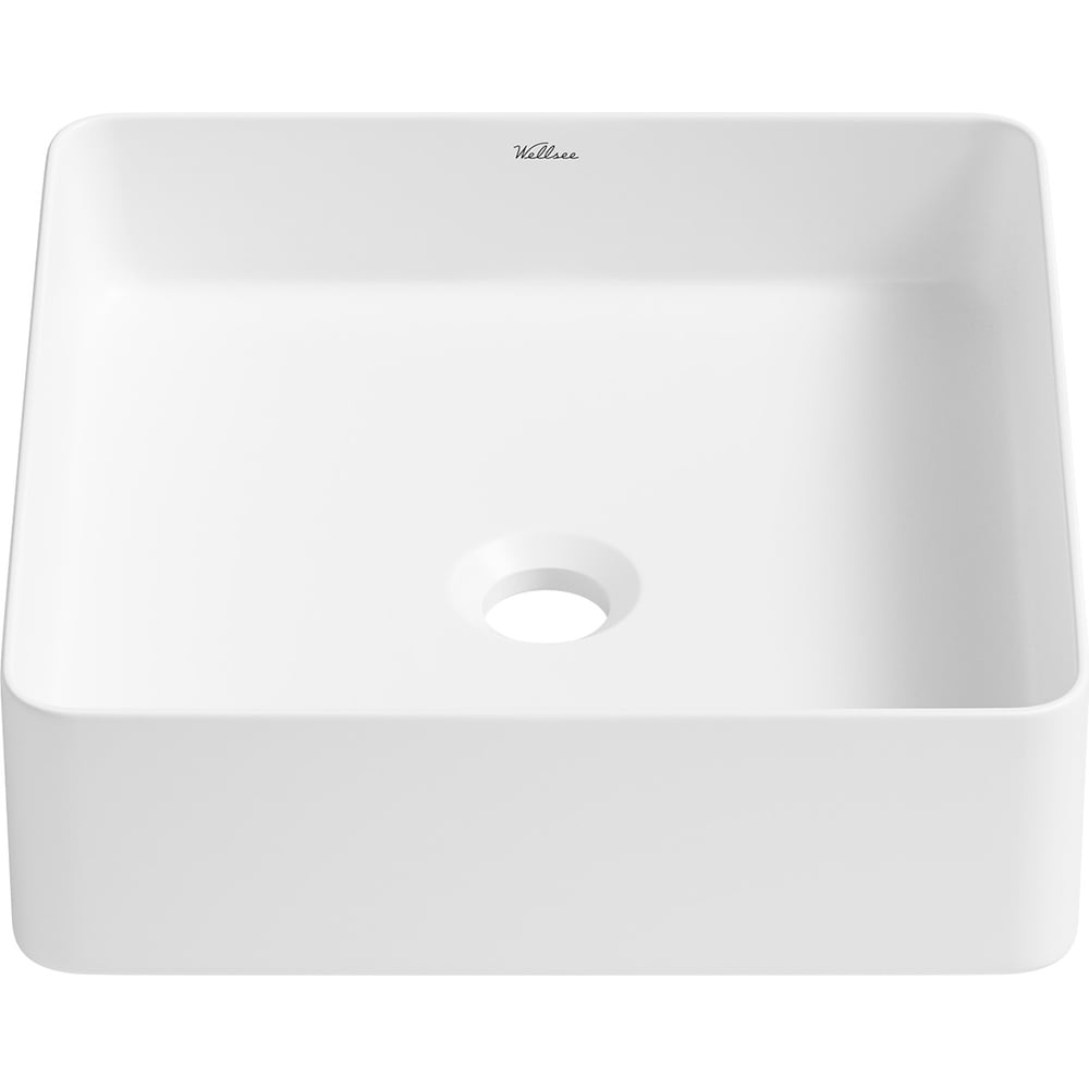 Изображение товара Накладная раковина Wellsee FreeDom 2.0 36x36 см матовая белая