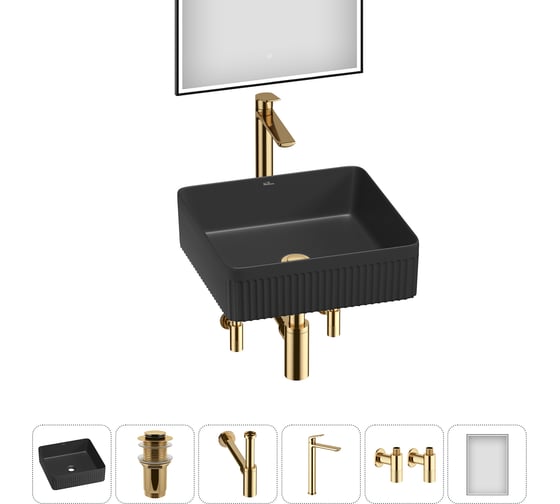 Изображение товара Акционный набор Wellsee 6 в Festive Fox 2.0 накладная раковина 40x40 см 20218063R