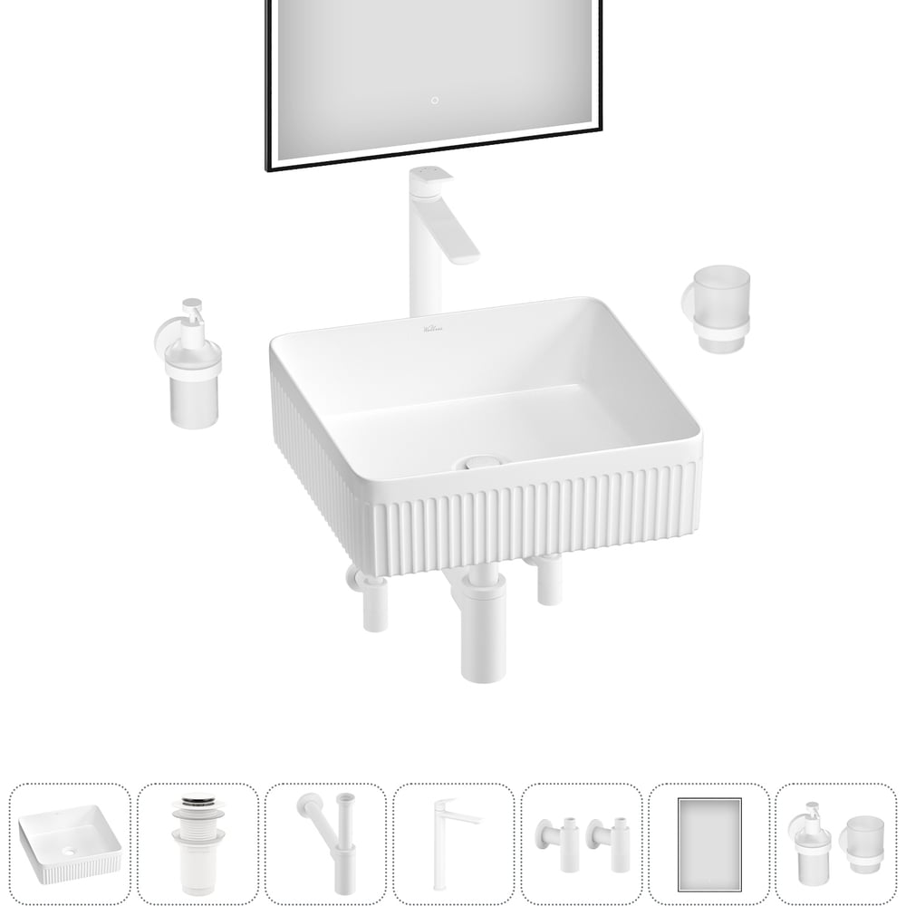 Изображение товара Акционный набор Wellsee 7 в Festive Fox 2.0 накладная раковина 36x36 см