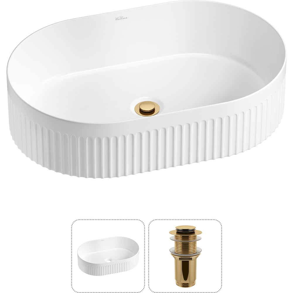 Изображение товара Акционная накладная раковина Wellsee Festive Fox 2.0 50x32 см глянцевая белая