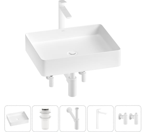 Изображение товара Акционный набор Wellsee 5 в FreeDom 2.0 накладная раковина 51x40 см 20214518R