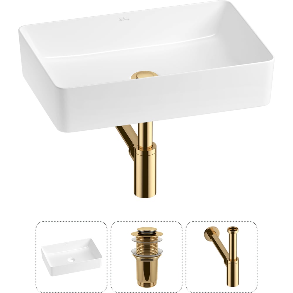 Изображение товара Накладная раковина Wellsee 3 в FreeDom 2.0 50x34 см