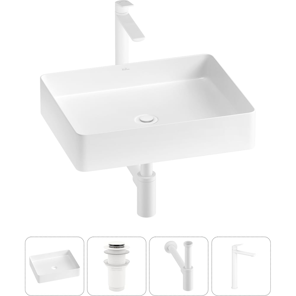 Изображение товара Акционный набор Wellsee 4 в FreeDom 2.0 накладная раковина 51x40 см 20214498R