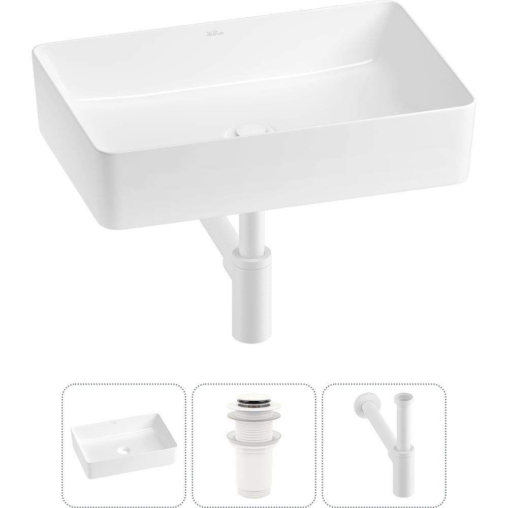 Изображение товара Акционный набор Wellsee 3 в FreeDom 2.0 накладная раковина 50x34 см 20214446R