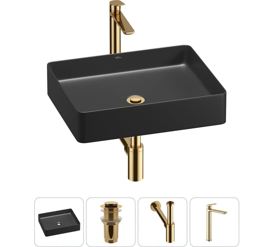 Изображение товара Акционный набор Wellsee 4 в FreeDom 2.0 накладная раковина 51x40 см 20214527R