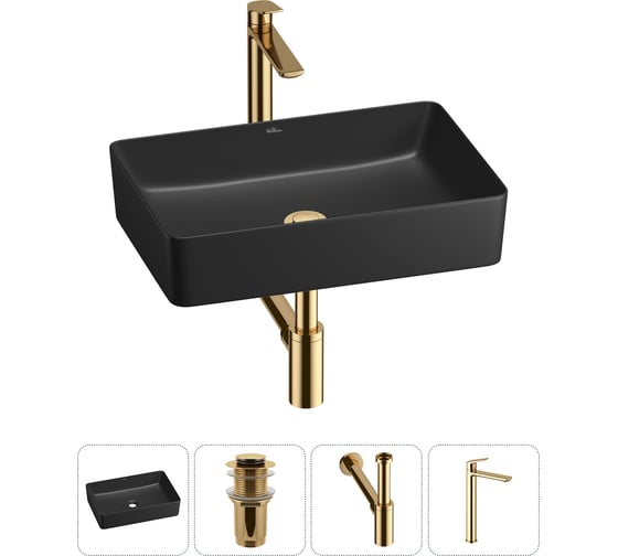 Изображение товара Акционный набор Wellsee 4 в FreeDom 2.0 накладная раковина 50x34 см 20214479R