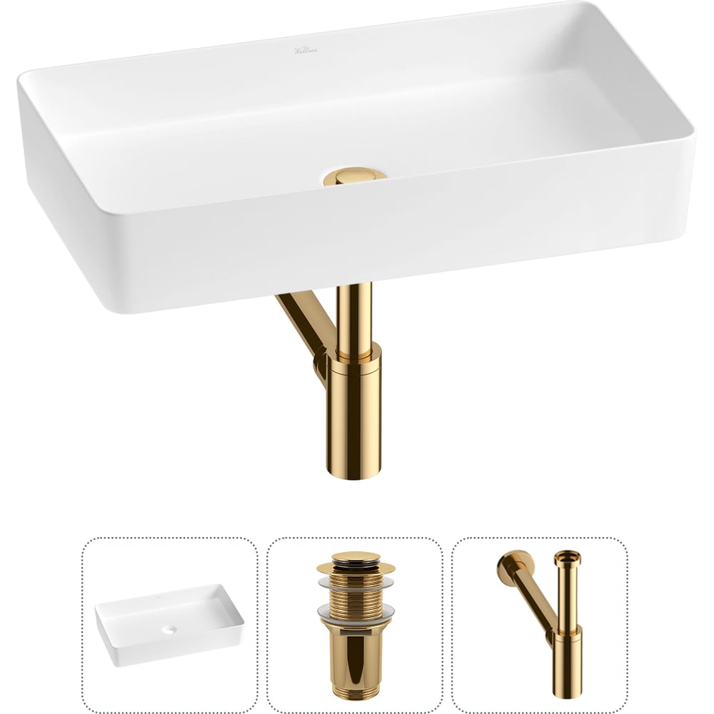 Изображение товара Накладная раковина Wellsee FreeDom 2.0 60x34 см матовый белый фарфор