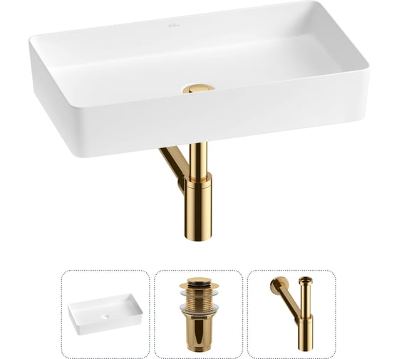 Изображение товара Акционный набор Wellsee 3 в FreeDom 2.0 накладная раковина 60x34 см 20214557R