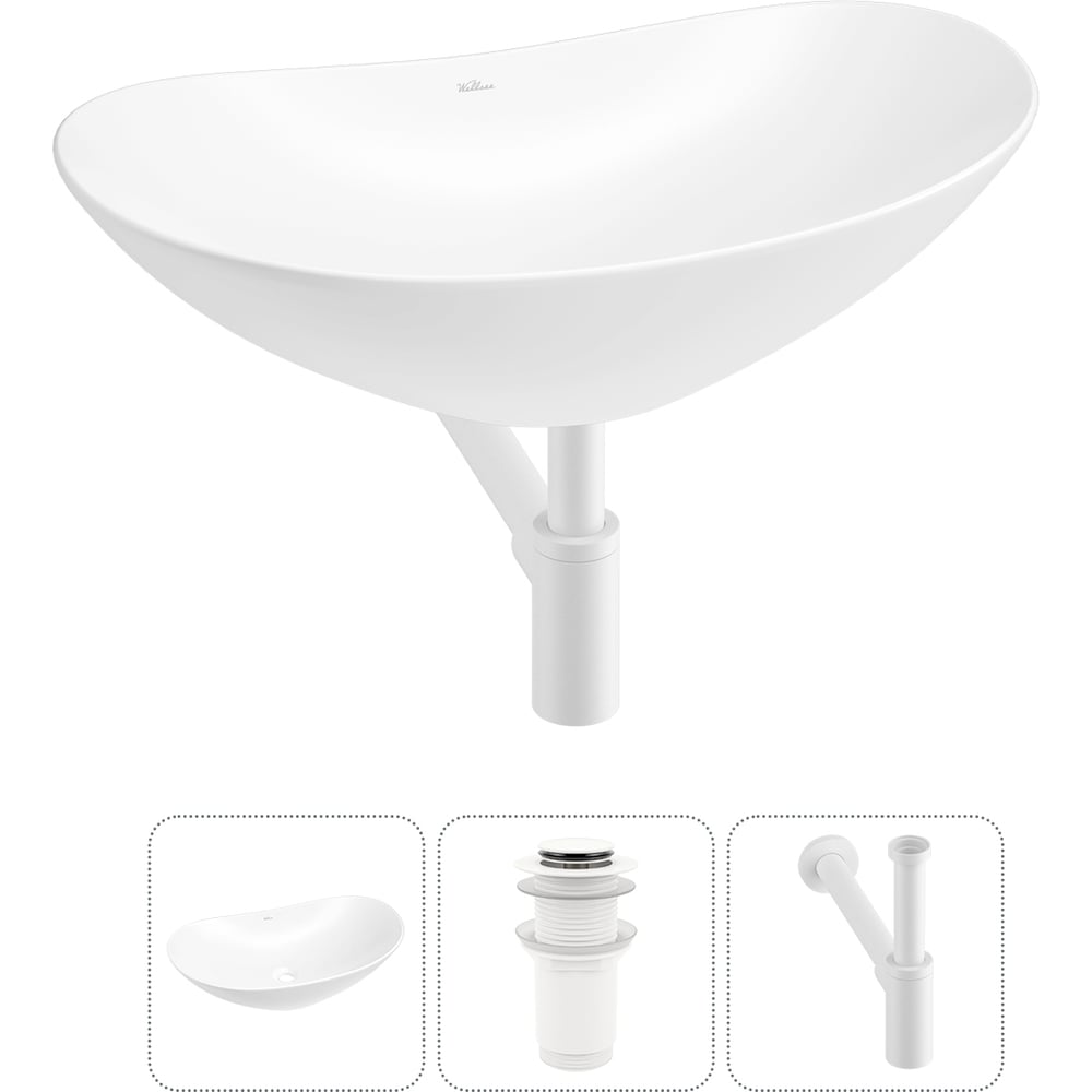 Изображение товара Акционный набор Wellsee 3 в Carefree Dove накладная раковина 60x36 см 20212288R