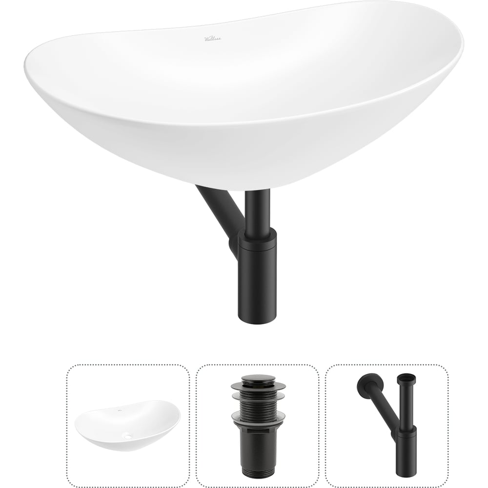 Изображение товара Акционный набор Wellsee 3 в Carefree Dove накладная раковина 60x36 см