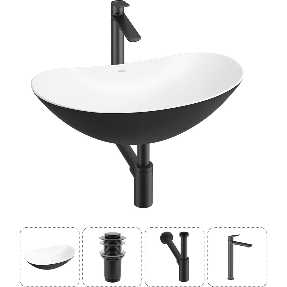 Изображение товара Акционная накладная раковина Wellsee 4 в Carefree Dove 60x36 см белый матовый