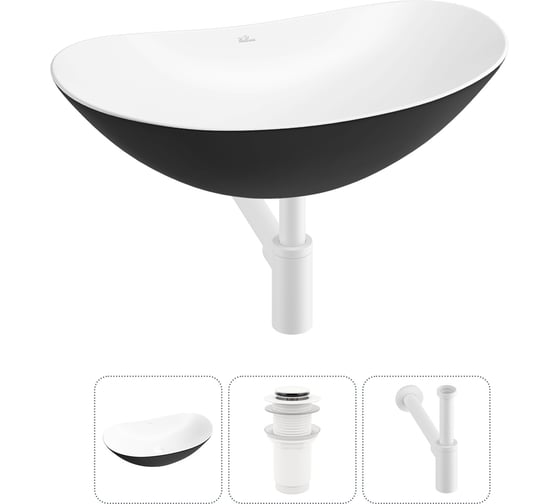 Изображение товара Акционный набор Wellsee 3 в Carefree Dove накладная раковина 43x28 см 20212302R