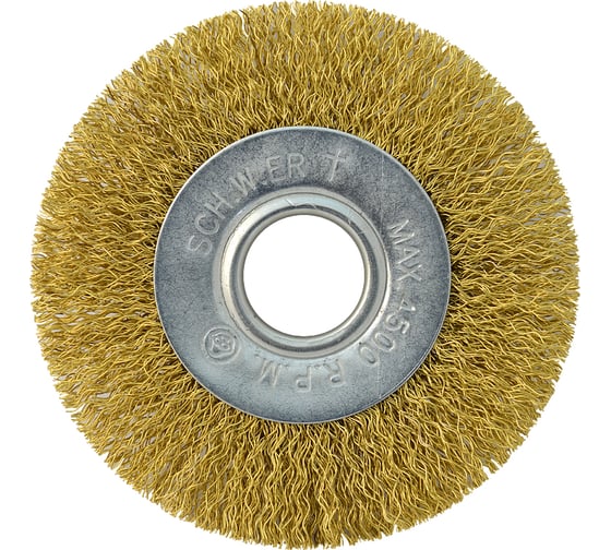 Изображение товара Щетка радиальная плоская (100 мм; латунированная проволока 0.3 мм) для УШМ SCH.W.ERT 4001011