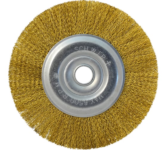 Изображение товара Щетка радиальная плоская (200 мм; латунированная проволока 0.3 мм) для УШМ SCH.W.ERT 5605015