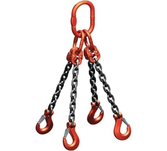 Изображение товара Строп цепной с укорачивающими крюками ООО ПКФ Сварком 4СЦ-6,7/4000 со звеном под гак 25 т cр11474