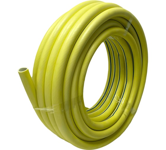 Изображение товара Шланг поливочный ООО "КОМЕД" 3/4", 20 м, желтый с синей полосой, TPE, Дивный сад К0049