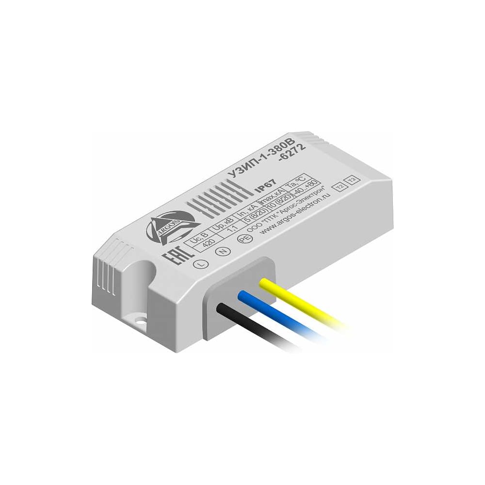 Изображение товара УЗИП Argos УЗИП-1-380В-6272 - устройство защиты от перенапряжений для электросетей 380В