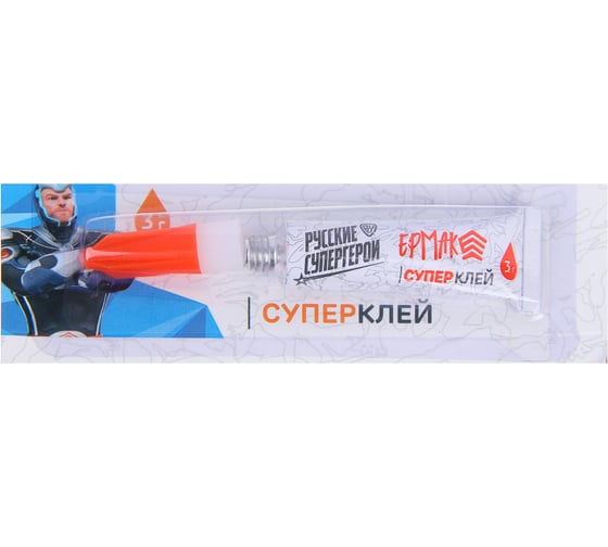 Изображение товара Супер клей ЕРМАК 3 г, на блистере, 469-002