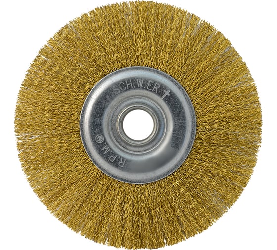 Изображение товара Щетка радиальная плоская (175 мм; латунированная проволока 0.3 мм) для УШМ SCH.W.ERT 4001014