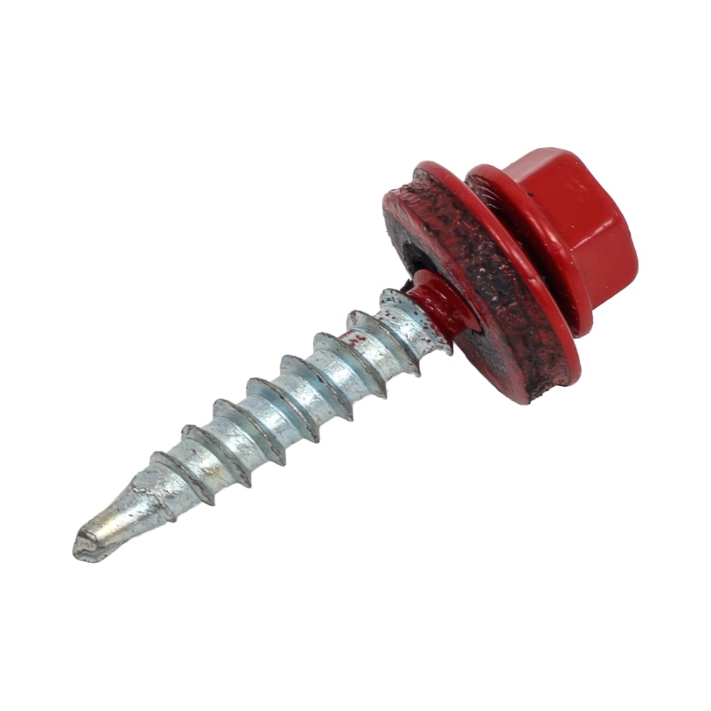 Изображение товара Саморез кровельный 4,8x28 RAL 3003 ООО ПКФ Сварком 60шт. для кровли и деревянных оснований