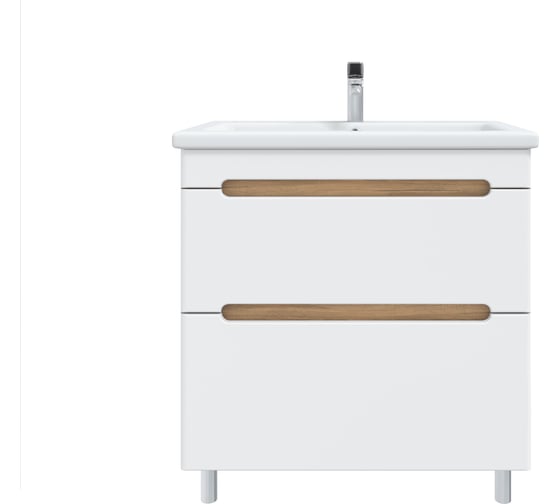 Изображение товара Тумба без раковины RUVANN AQVI 70 в ванную напольная Дуб вотан, белый Т.AQVI WV.П-70НР