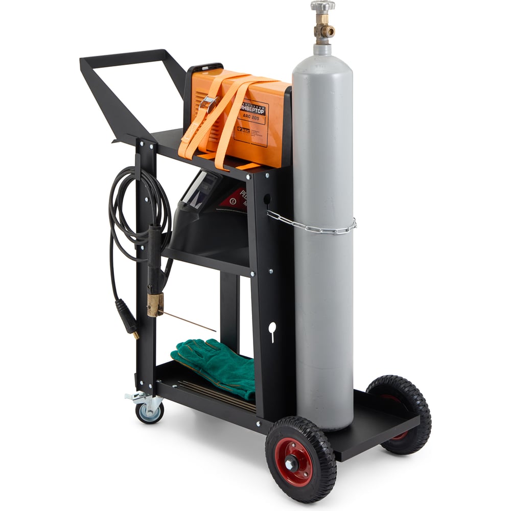 Изображение товара Тележка для сварочного аппарата Стелла-техник ТС-01 930х890х420 мм 150 кг грузоподъемность