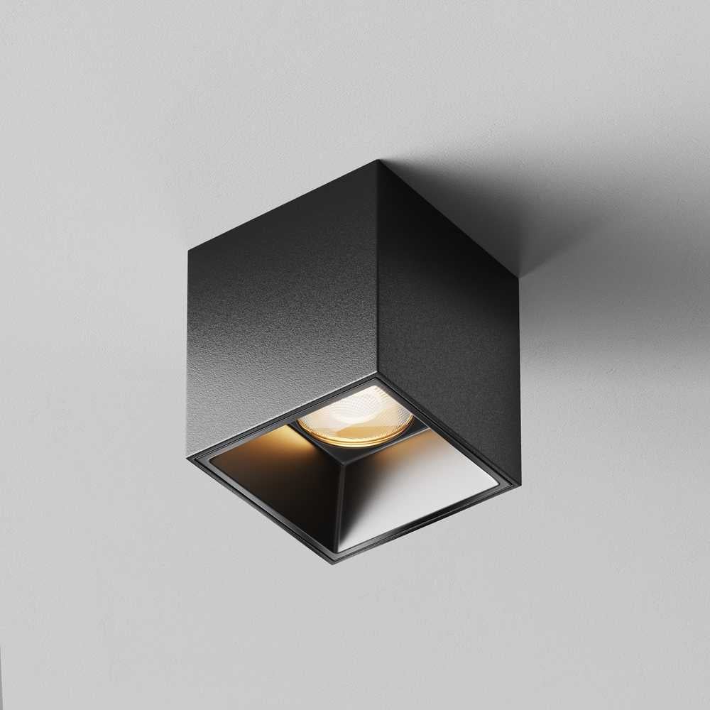 Изображение товара Потолочный светильник Maytoni Alfa LED 5 Вт квадратный черный для натяжных потолков