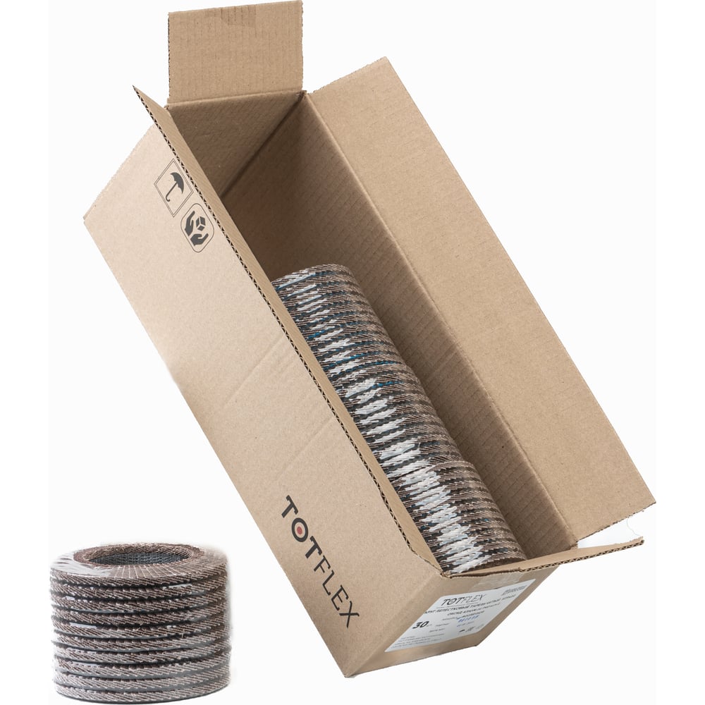 Изображение товара Круг лепестковый торцевой TOTFLEX AGGRESSOR 2 125x22 A P80 шлифовальный диск для металла и дерева